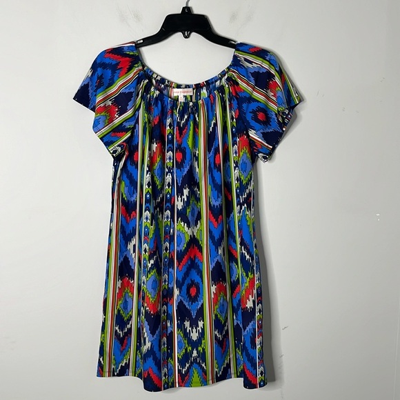 Jude Connally Joy Aztec Print Mini Shift Dress - Picture 1 of 5